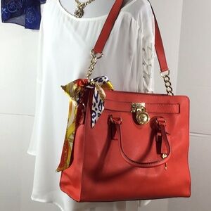 Michael Michael Kors Hamilton North South tote Mandarin leather